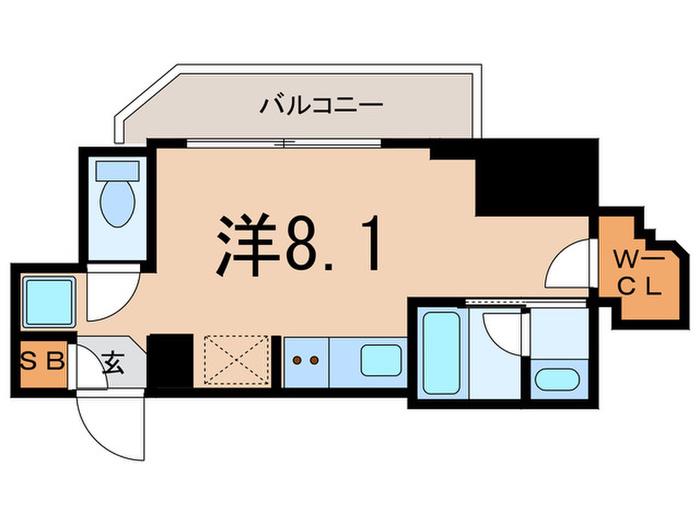 レジディア笹塚III(ワンルーム/6階)の間取り写真
