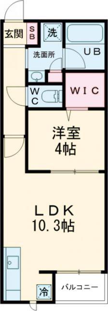 ベレーザ美の里(1LDK/2階)の間取り写真