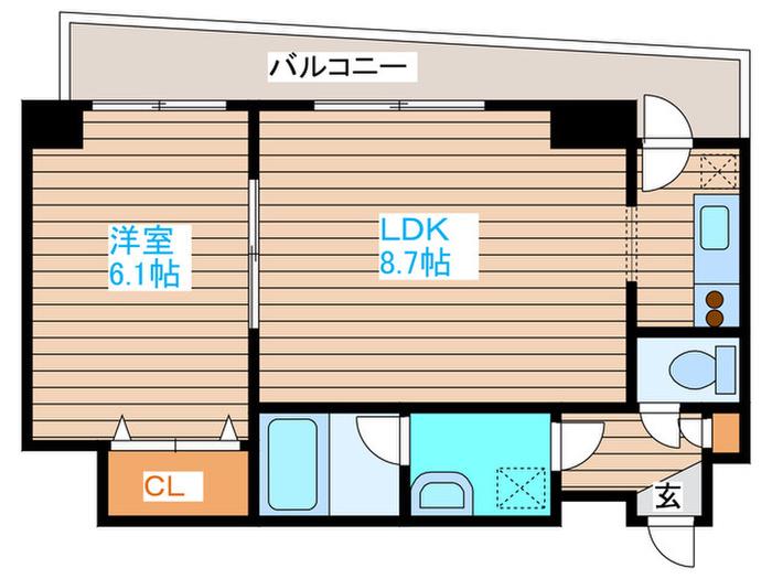 フォレスト円山(1LDK/10階)の間取り写真