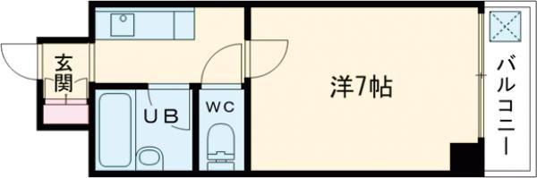 Fビル井口(1K/2階)の間取り写真