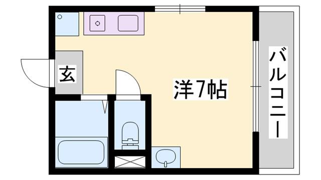 エクセラン生田(ワンルーム/3階)の間取り写真