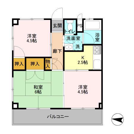 農住メゾン霞(3K/3階)の間取り写真