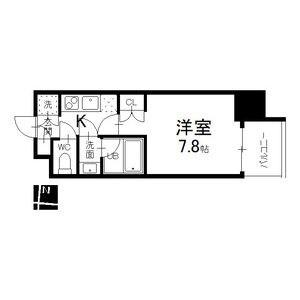 シエルブルー栄(1K/7階)の間取り写真