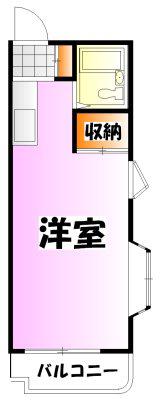 エスポワール(ワンルーム/3階)の間取り写真