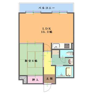 ファルコン熱田(1LDK/4階)の間取り写真