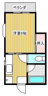 ハイムオリオン(1K/1階)の間取り写真