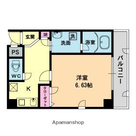 ジュネス関目高殿(1K/8階)の間取り写真
