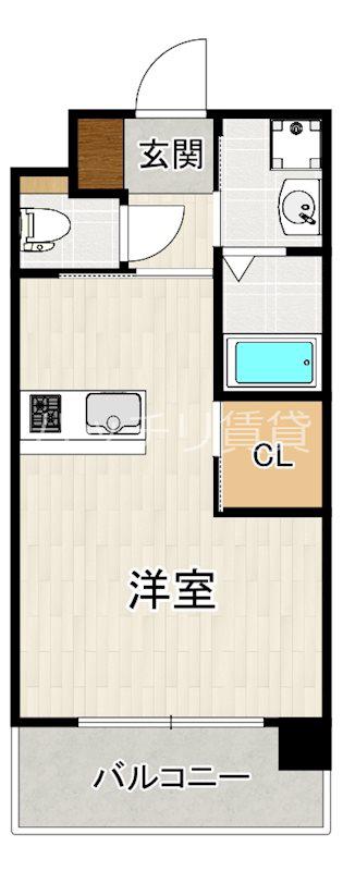 ALFACIO DE CLAVE(1K/8階)の間取り写真