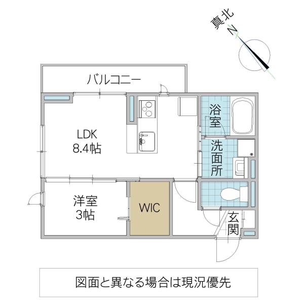 WHITE WAGTAIL(1LDK/3階)の間取り写真