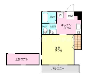 サンハイツA(1K/2階)の間取り写真
