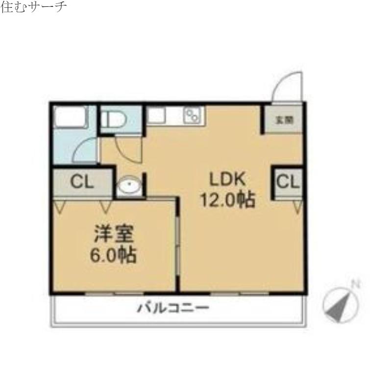 三昌ビル(1LDK/5階)の間取り写真