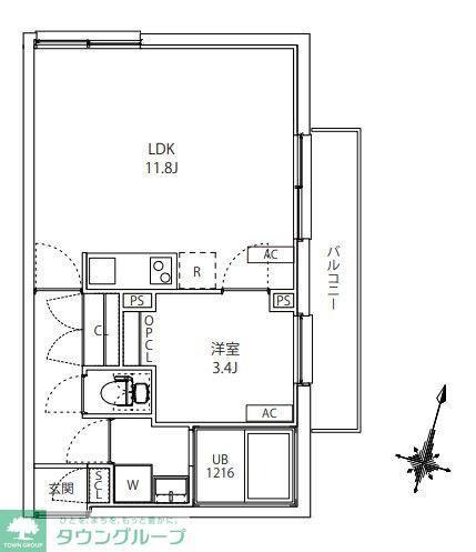 MAXIV CITY板橋区役所前(1LDK/5階)の間取り写真