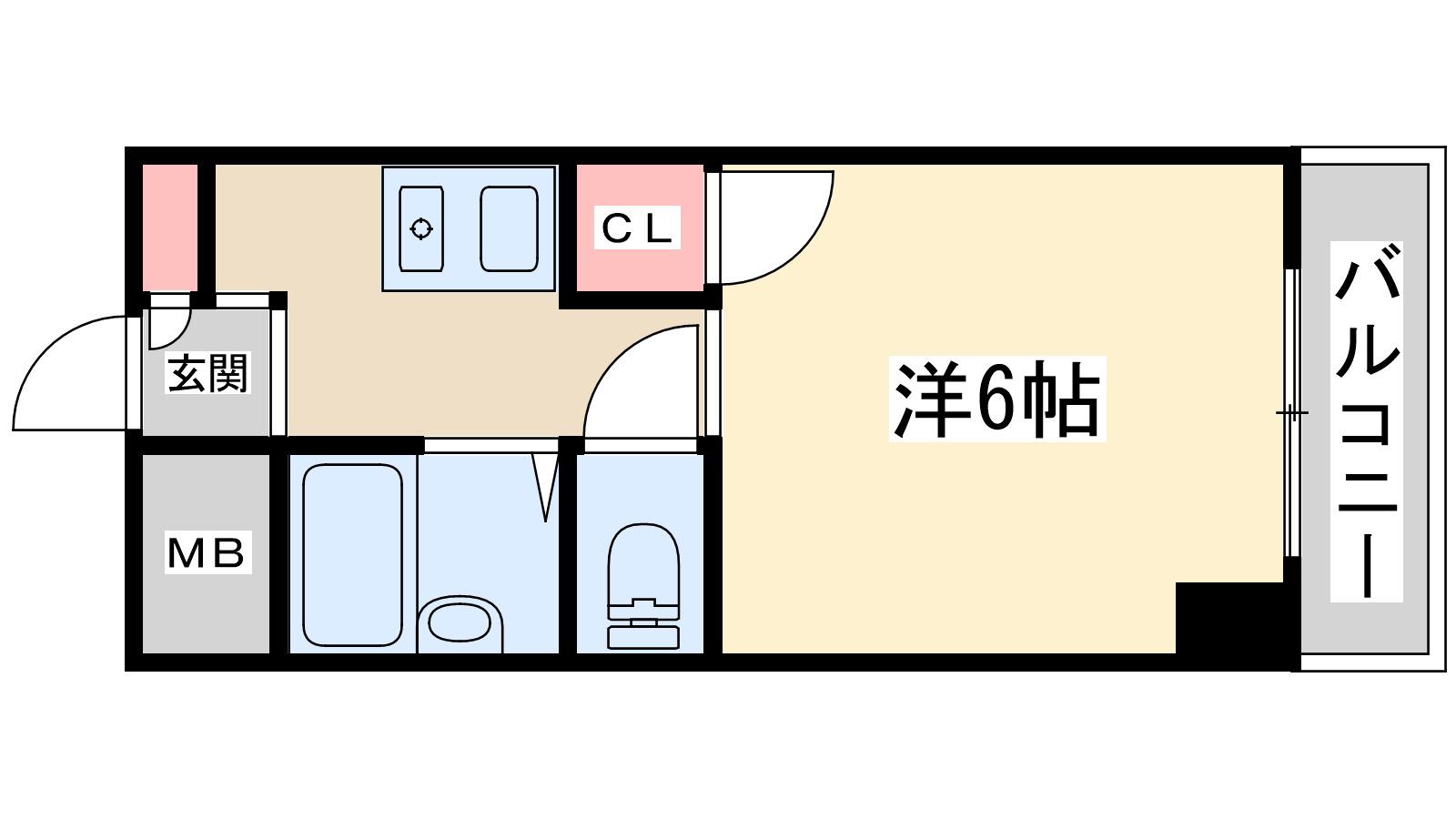 クレイン新大阪(1K/7階)の間取り写真