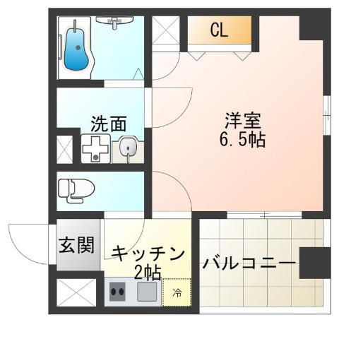 M・T LEON(1K/3階)の間取り写真