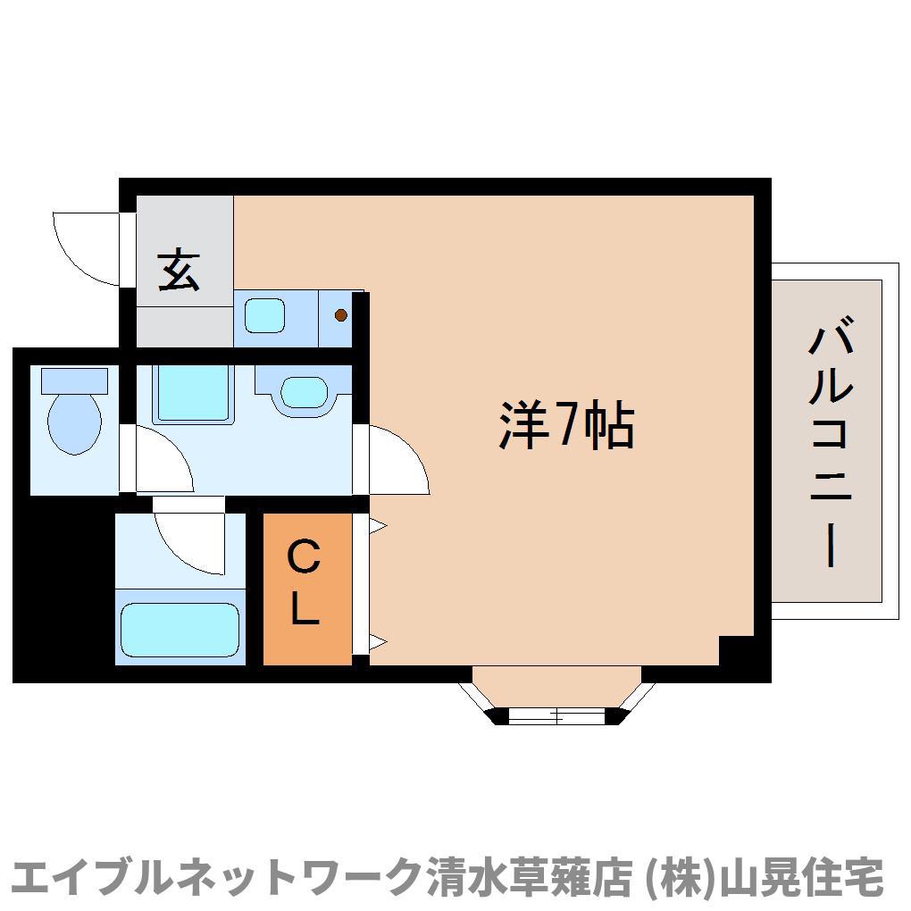 カーザアルテ(ワンルーム/1階)の間取り写真