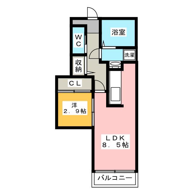 バーンメアオパトナム(1LDK/1階)の間取り写真