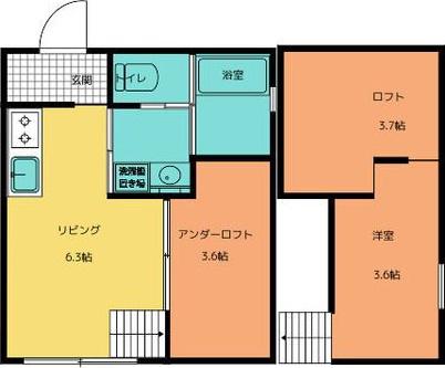 D LIFE 則武(1LDK/1階)の間取り写真