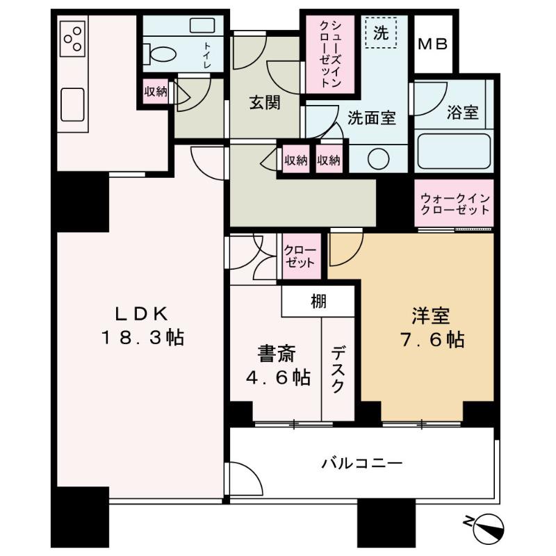 グランフロント大阪オーナーズタワー(1LDK/31階)の間取り写真