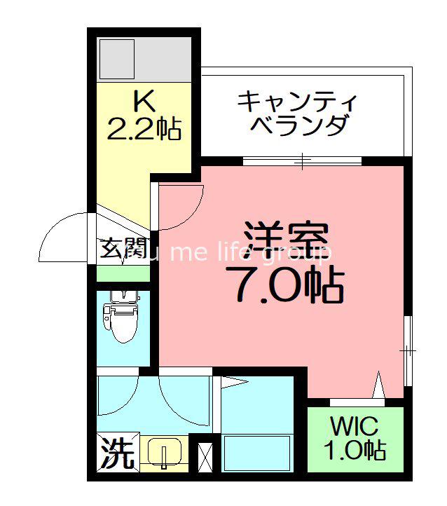 ARTORYS(1K/4階)の間取り写真