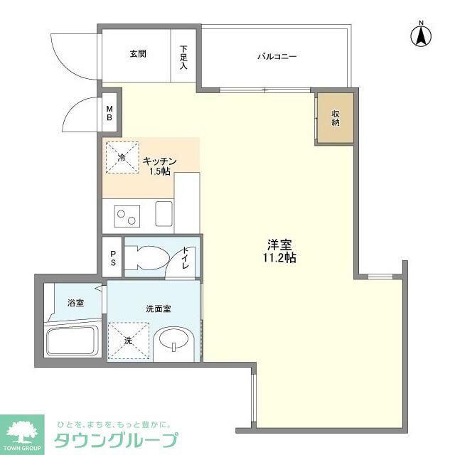 アーク桜新町(ワンルーム/3階)の間取り写真