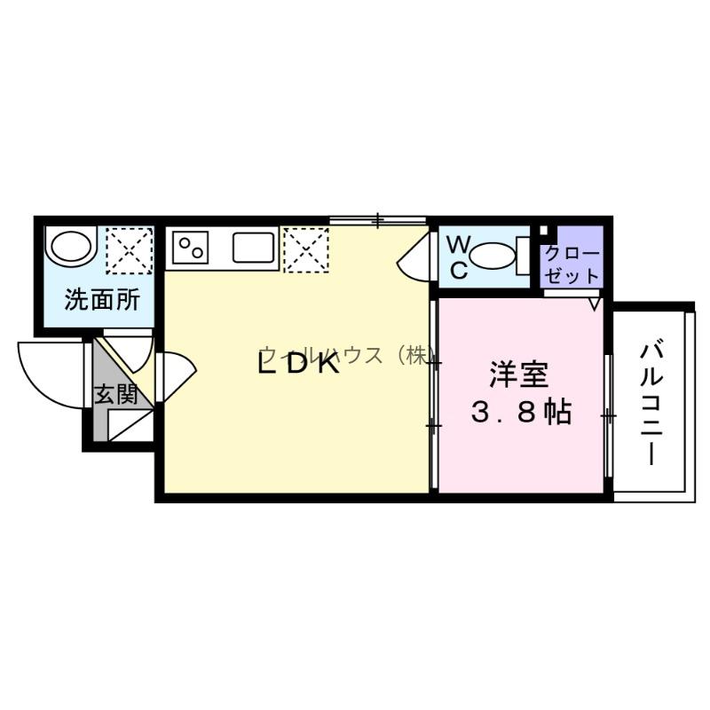 センショウトラスト2(1LDK/2階)の間取り写真