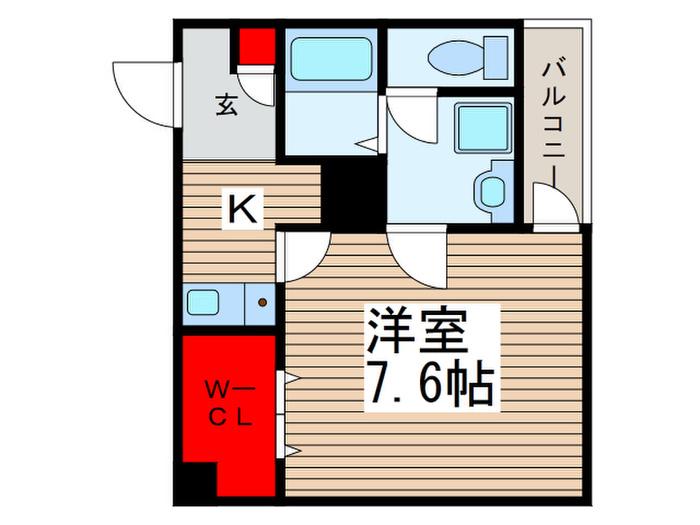 EMPEREUR FER カノン(1K/4階)の間取り写真