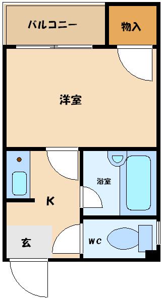 アーバン都島(1K/3階)の間取り写真