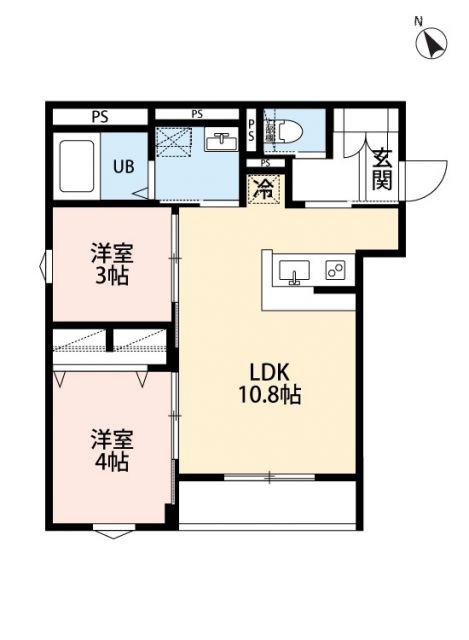 ROBOT HOME 矢部III(2LDK/3階)の間取り写真