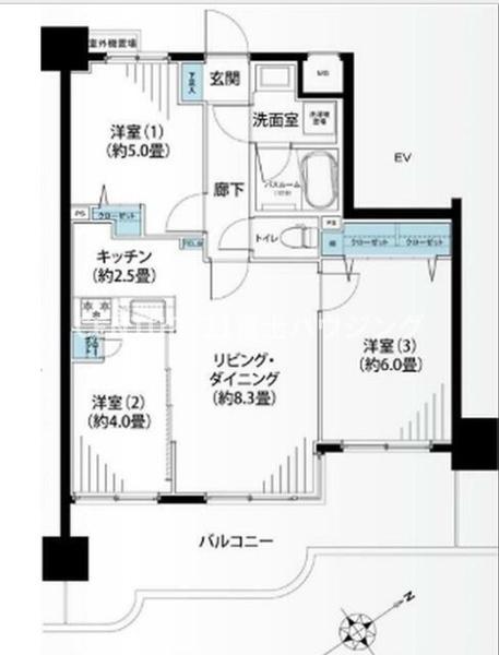 ナイスアーバン藤沢(3LDK/2階)の間取り写真