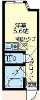ユナイト黄金町ロザンナの杜(ワンルーム/1階)の間取り写真