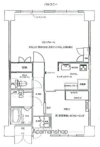 シャンボール大名A棟(1LDK/3階)の間取り写真