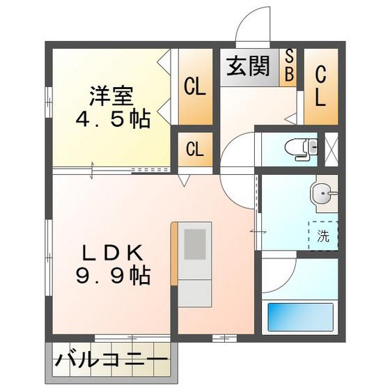 MTK-3(1LDK/3階)の間取り写真