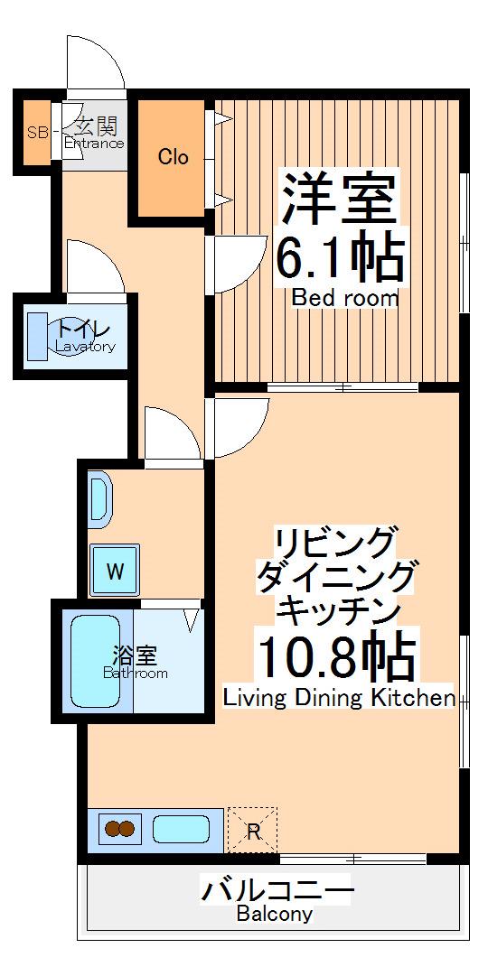 ドミール弐番館(1LDK/3階)の間取り写真