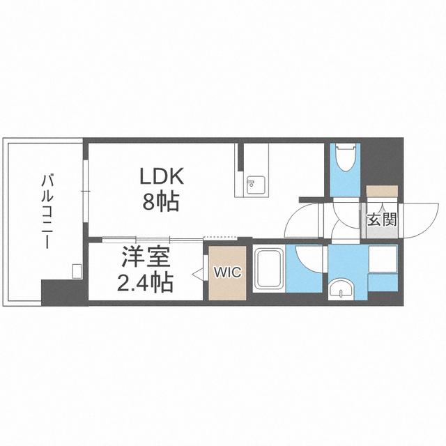 グランフォーレ博多ウォーターフロント(1LDK/12階)の間取り写真