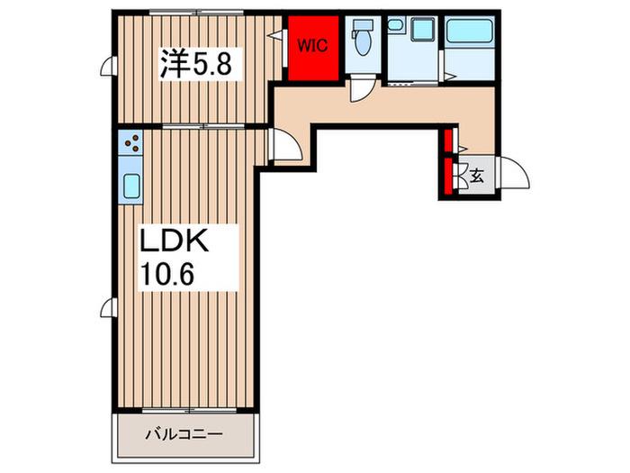 PROMENADE大宮(1LDK/1階)の間取り写真