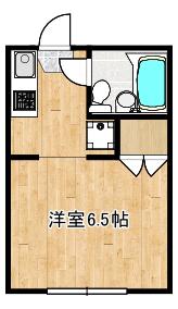 五本木ハイツ(1K/2階)の間取り写真