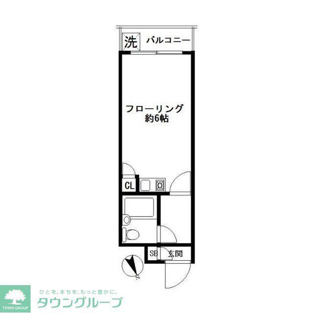 サンウッドパレス(ワンルーム/2階)の間取り写真