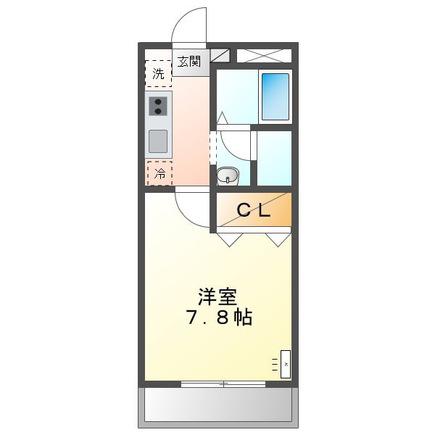 DREAM TOWN DX(1K/2階)の間取り写真