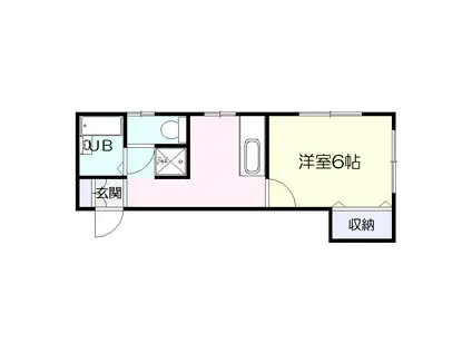 サンライズ寿 鹿児島市(1K/1階)の間取り写真