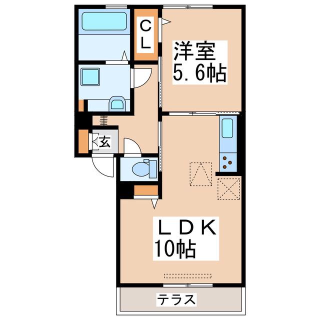STAY GRATEFUL(1LDK/1階)の間取り写真