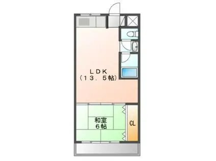 昭和マンション ホームメイト管理(1LDK/4階)の間取り写真
