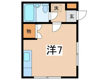 レジデンスサカエ(ワンルーム/1階)の間取り写真