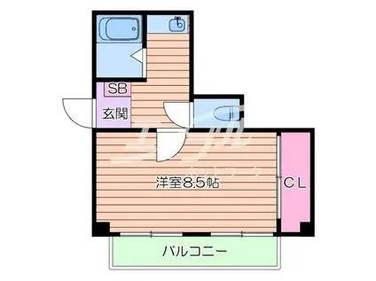 チサンマンション第5江坂(1K/3階)の間取り写真