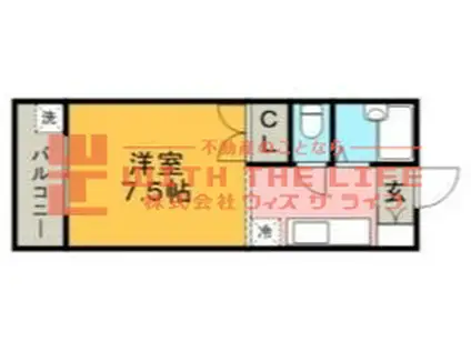 エトランゼ宮本IV(1K/2階)の間取り写真