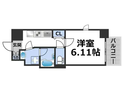 LUCE KUJONISHI(1K/10階)の間取り写真