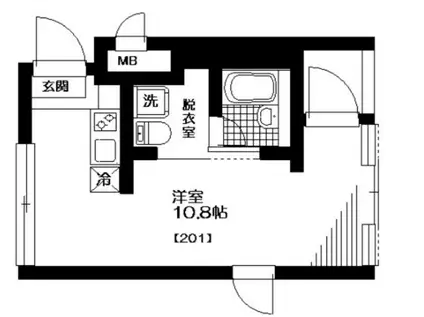 KICHIJOJI THE Α(ワンルーム/2階)の間取り写真