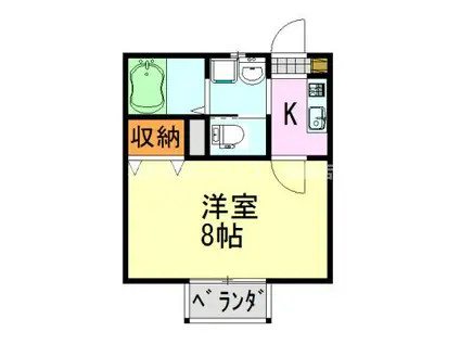 J-COURT蘇我(1K/1階)の間取り写真