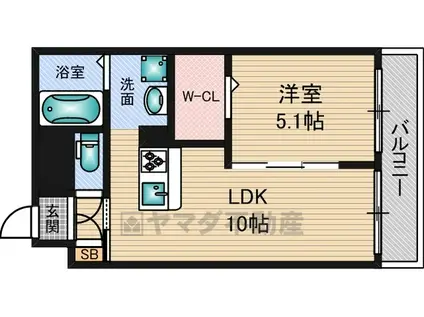 第21関根マンション(1LDK/5階)の間取り写真
