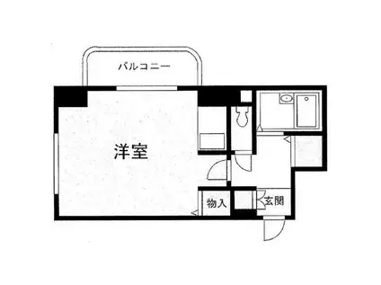 チサンマンション円山裏参道(ワンルーム/6階)の間取り写真