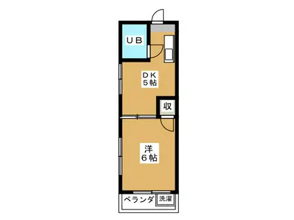 柴崎エンジェルハイツ(1DK/2階)の間取り写真